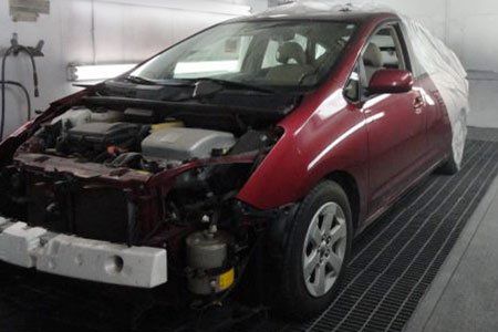 Collision repair work at Ellmore Auto Collision